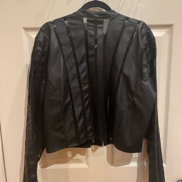 Ashley Stewart faux leather crop jacket - Picture 5 of 7